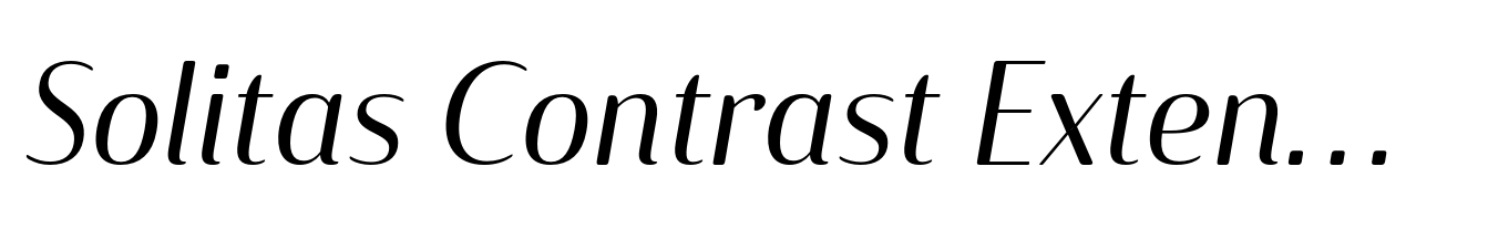 Solitas Contrast Extended Book Italic